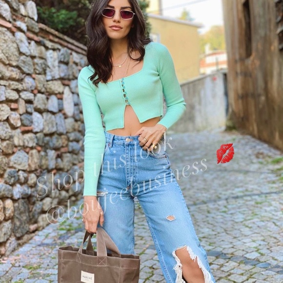 ZARA Knit Cropped Jacket - Picture 1 of 8